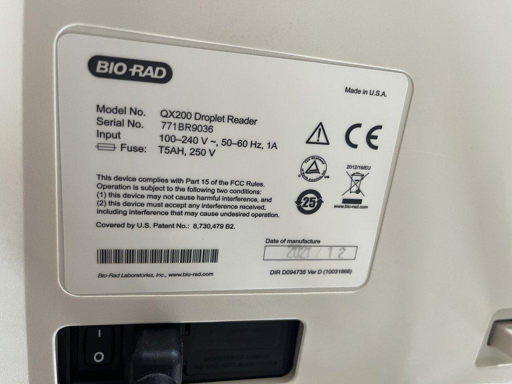 BIO-RAD QX200 Droplet Reader Molecular Analyzer Near New Condition 72 lb