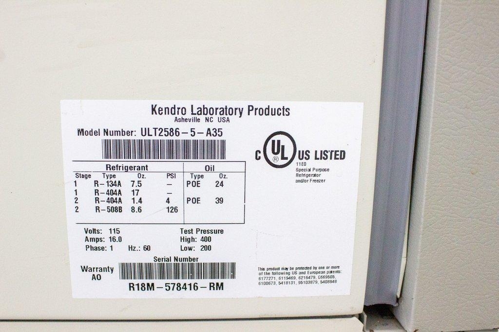 Kendro ULT2586-5-A35 Ultra Low Freezer Temp Control -86C Fair Condition