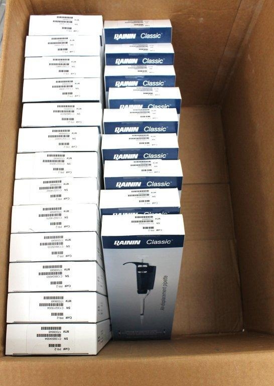 Rainin Classic Manual Pipette Set of 22 Pipettes 0.2-2uL Precision Liquid Handling