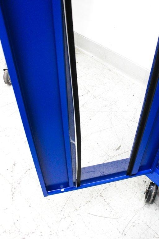 Sandusky Blue Mobile Clear View Cabinet VG Lockable Adjustable Storage