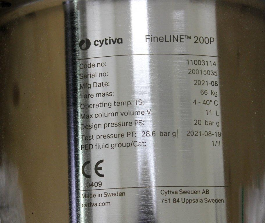 Cytiva FineLine 200P Chromatography Column Autoclavable 4.7L Turn-Key Ready