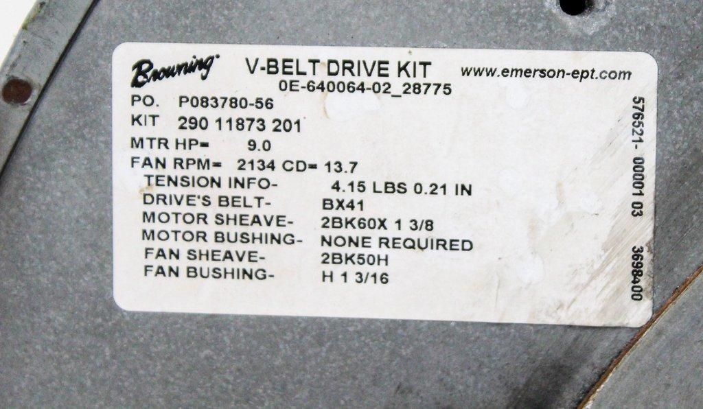 Comefri USA, Inc. Fan Atzaf 18-18 T1 Industrial Fan 12.5 BHP Max 2450 RPM