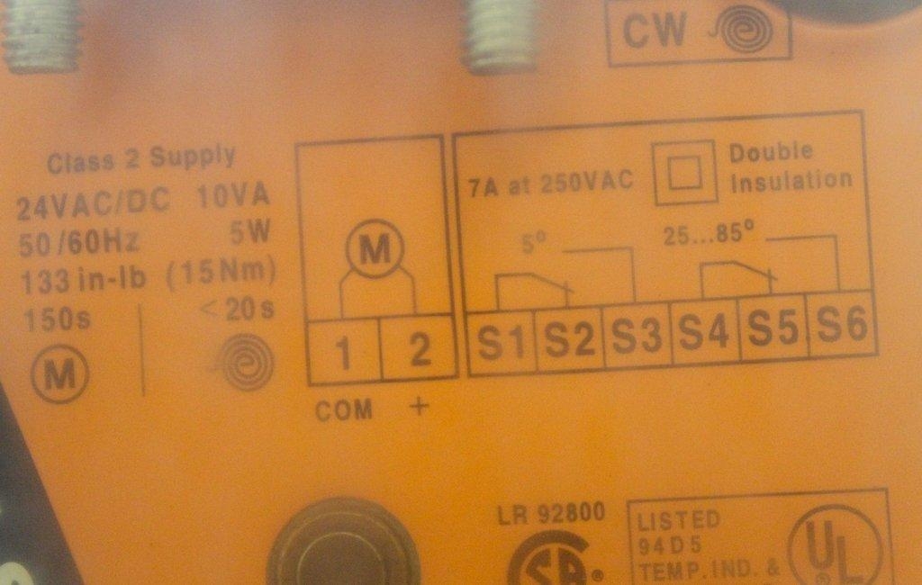 Belimo AF24-S us Exhaust damper HVAC System 120V/60Hz G Condition