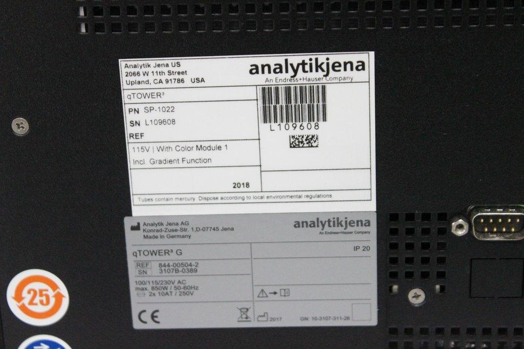 Analytik Jena qTOWER3G PCR Thermal Cycler 60Hz 115V Ge Test Only, No Comp