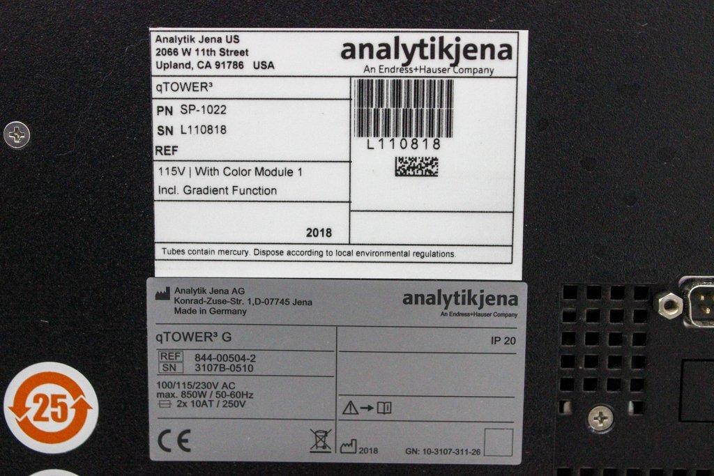 Analytik Jena qTOWER3G Analyzer Real-Time PCR Electronic Device 2018