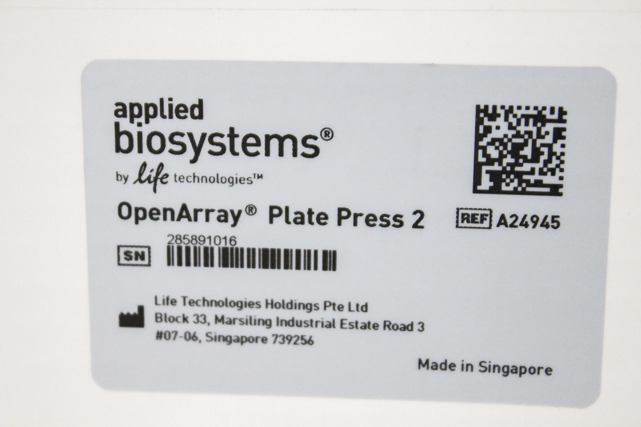 Applied Biosystems OpenArray Plate Press 2 Real-Time PCR