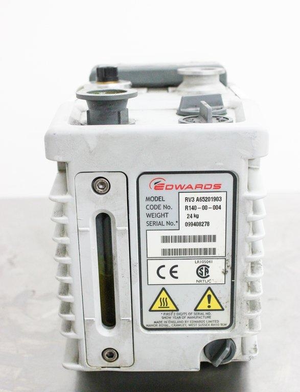 Edwards RV3- A65201903 Rotary Vane Vacuum Pump, 3.3 m3/hr, 2-Position Gas Ballast