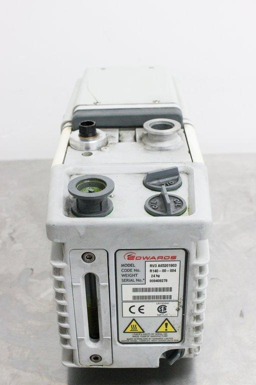 Edwards RV3- A65201903 Rotary Vane Vacuum Pump, 3.3 m3/hr, 2-Position Gas Ballast