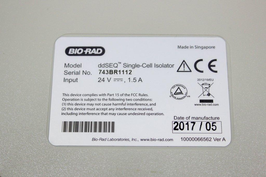 Bio-Rad ddSEQ Single-Cell Isolator Cell Analyzer Process Nuclei RNA-Seq