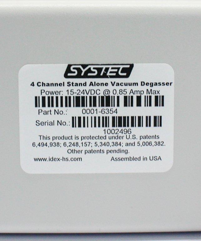 Systec 4 Channel Stand Alone Vacuum Degasser  0001-6354