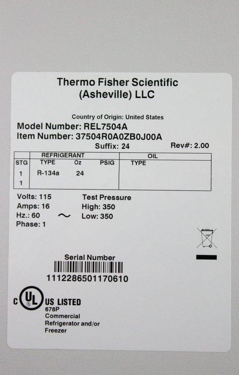 Thermo REL7504A Lab Refrigerator 3.8C Excellent Condition US Plug Cold