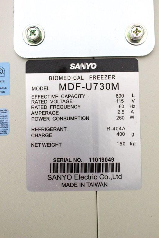 Sanyo MDF-U730M Biomedical Freezer -30C Cold Storage For Laboratory (3372951)