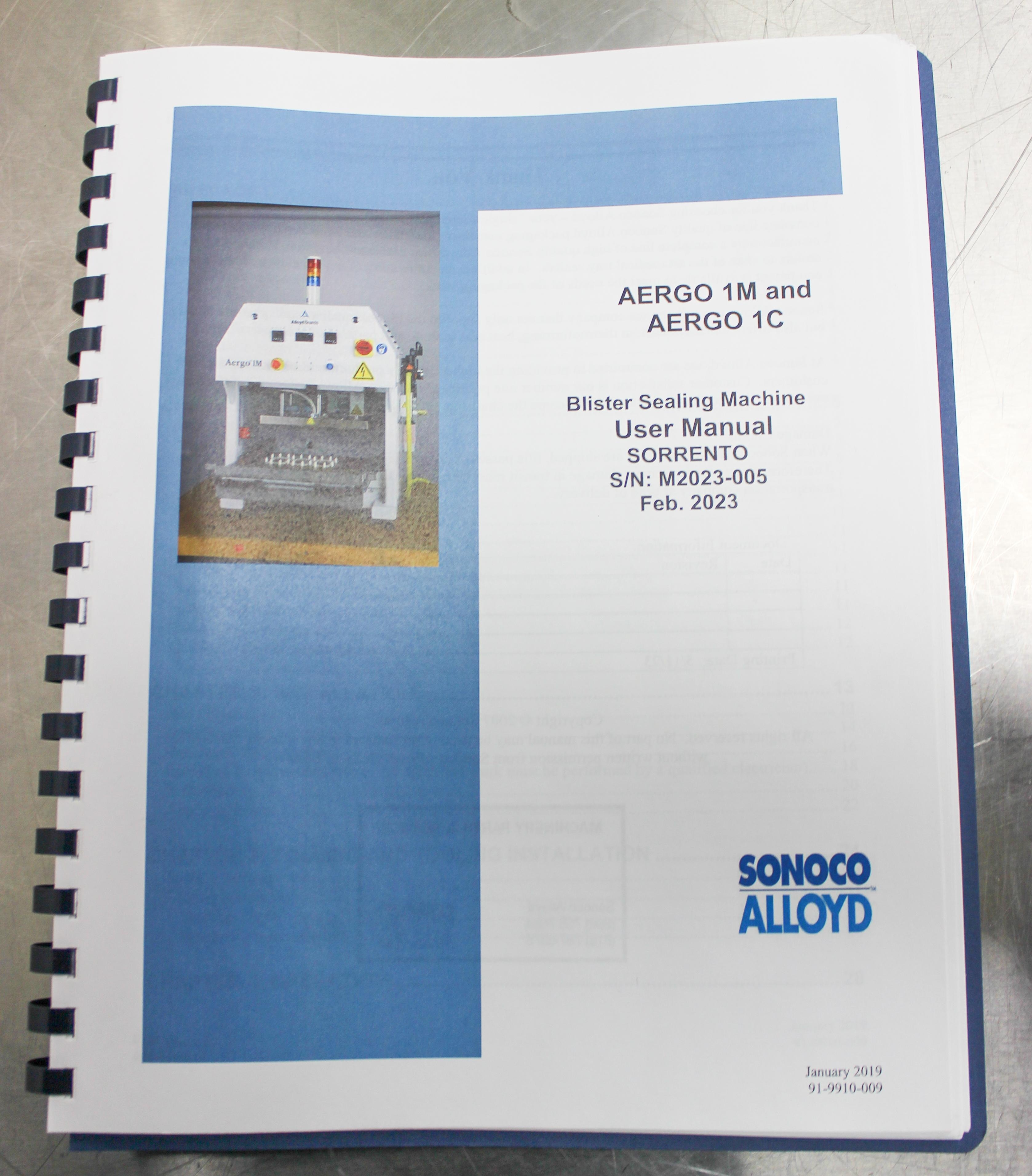 Sonoco Alloyd Aergo 1M Heat Sealer 550F Medical Packaging Efficiency