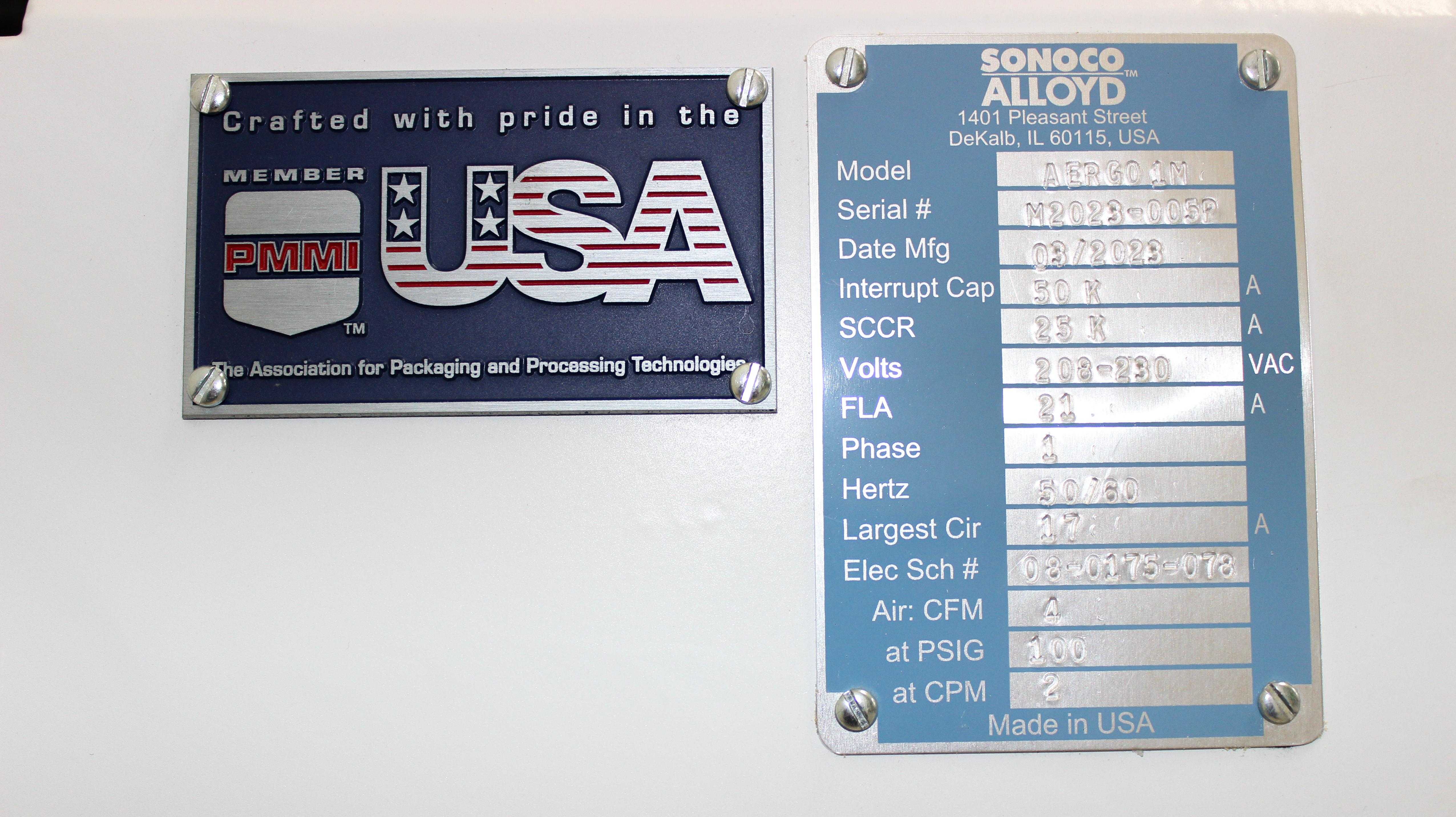 Sonoco Alloyd Aergo 1M Heat Sealer 550F Medical Packaging Efficiency