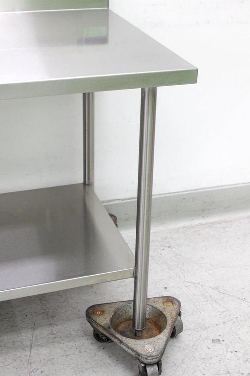 Amtekco 6 ft Stainless Lab Table w Backsplash Table B/S U/S Drawer