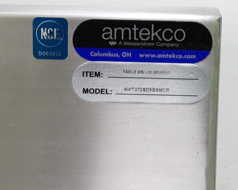 Amtekco 6 ft Stainless Lab Table w Backsplash Table B/S U/S Drawer