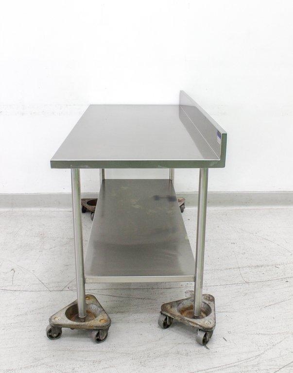 Amtekco 6 ft Stainless Lab Table w Backsplash Table B/S U/S Drawer