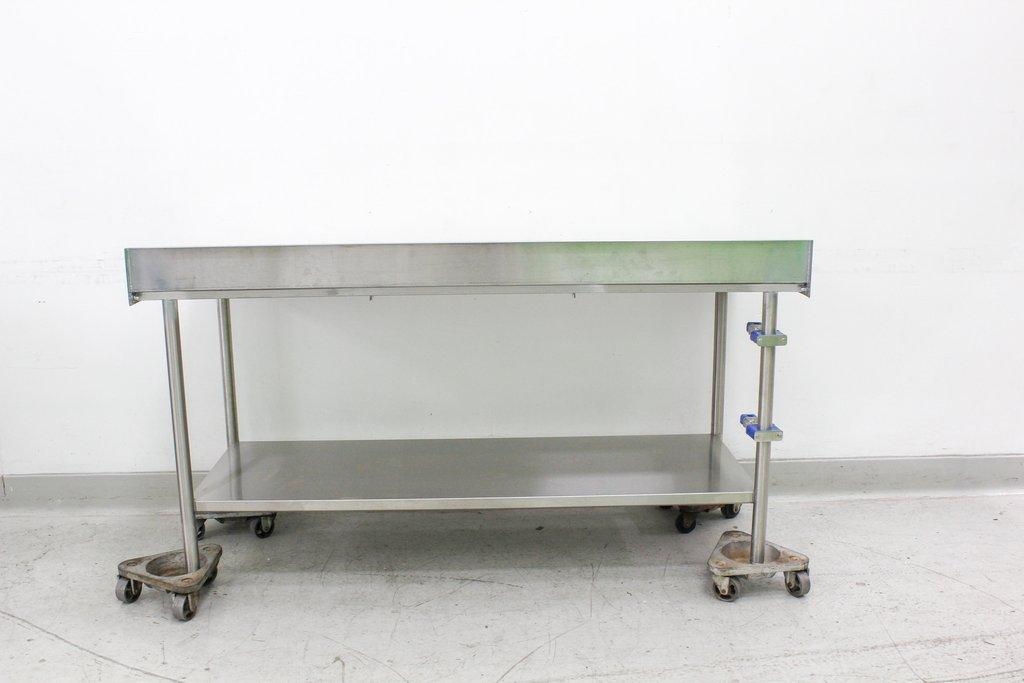 Amtekco 6 ft Stainless Lab Table w Backsplash Table B/S U/S Drawer