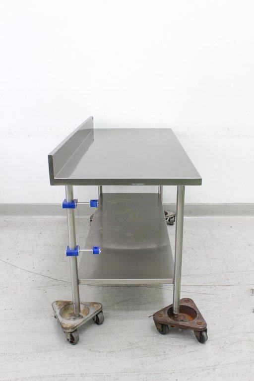 Amtekco 6 ft Stainless Lab Table w Backsplash Table B/S U/S Drawer
