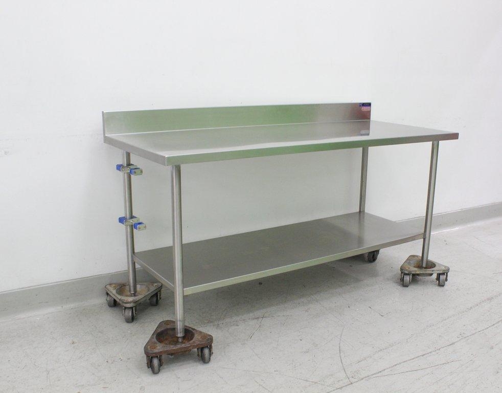 Amtekco 6 ft Stainless Lab Table w Backsplash Table B/S U/S Drawer