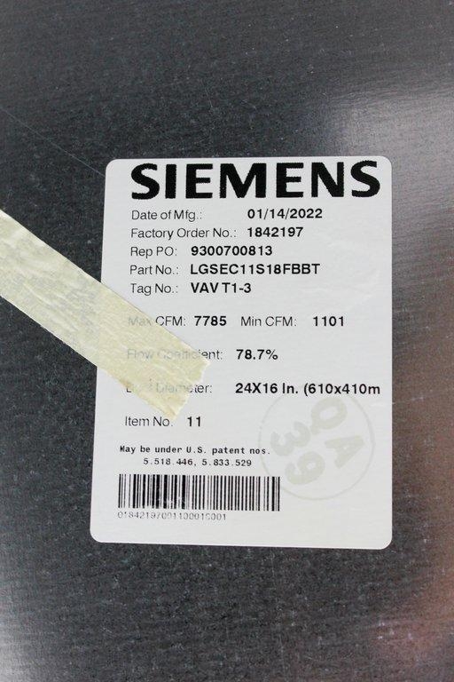 Siemens LGSEC11S18FBBT Laboratory Air Terminal, Good, Ready for Use