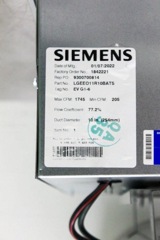 Siemens LGEEO11R10BATS Exhaust Air Terminal System New Unit, 2022