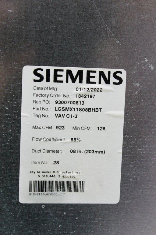 Siemens LGSMX11S08BHBT Air Terminal Facility Supply New Unused