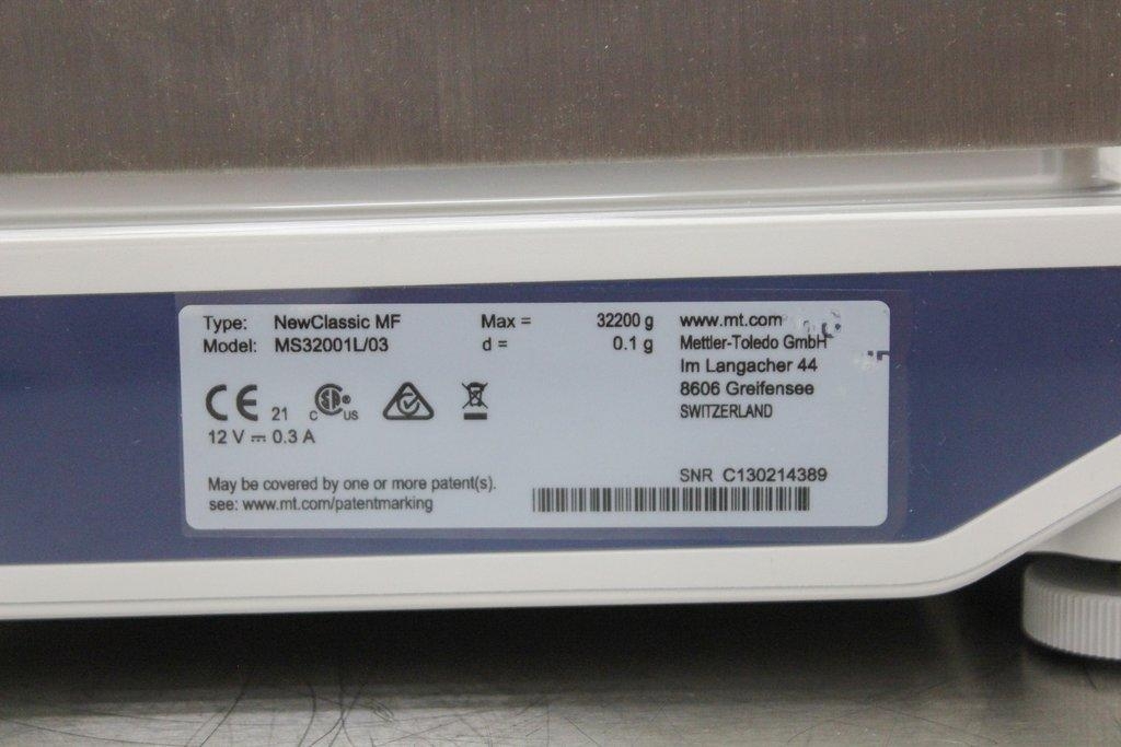 Mettler-Toledo MS32001L Scale Balance Precision 32.2kg 0.1g Readability