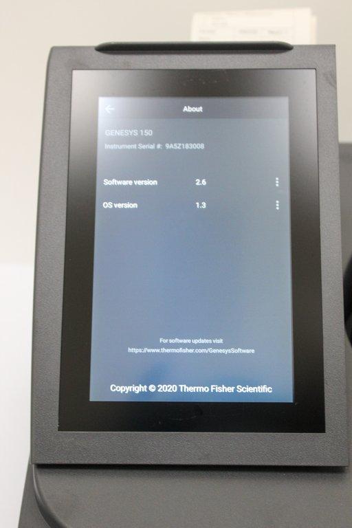 Thermo Genesys 150 UV-Vis Spectrophotometer 7in Touchscreen Wi-Fi Capable