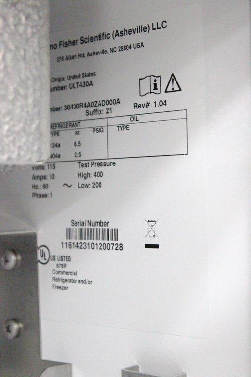 Thermo Scientific ULT430A Undercounter Lab Freezer -20°C Cold Storage