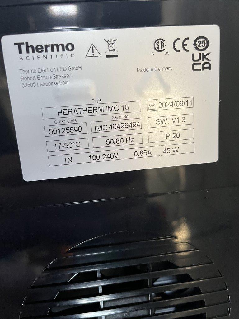 Thermo Heratherm IMC18 Incubator - Compact Lab Incubator for Cell Cultures