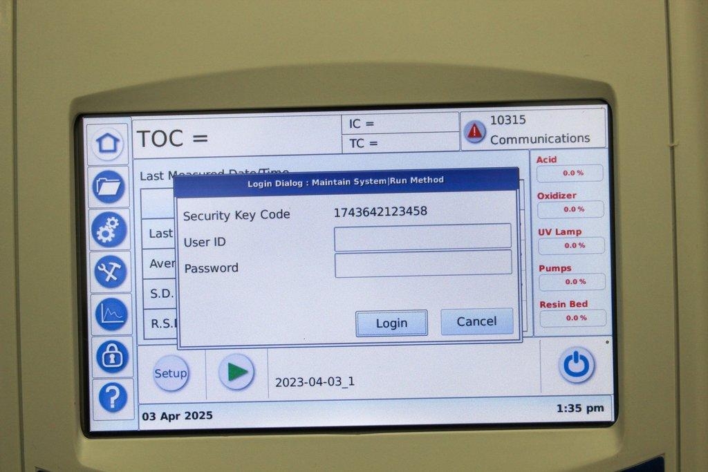 Sievers M9 TOC Analyzer Water Measurement System 1C-95C 100-240V Autosampler