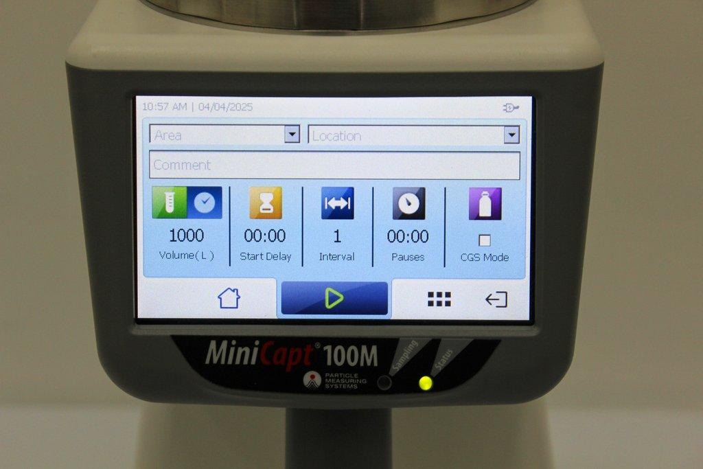 Particle Measuring Systems MiniCapt100 LPM Meter Air Flow Microbial Sampler 120V