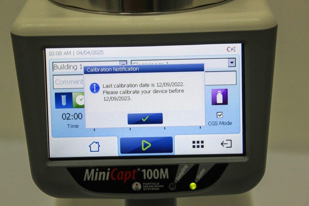 Particle Measuring Systems MiniCapt100 LPM Meter Air Flow Microbial Sampler 120V