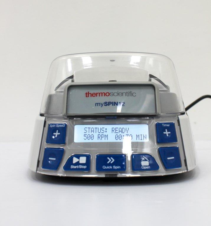 Thermo mySPIN 12 Mini Centrifuge Microcentrifuge 12500 RPM 9800xg Rotors