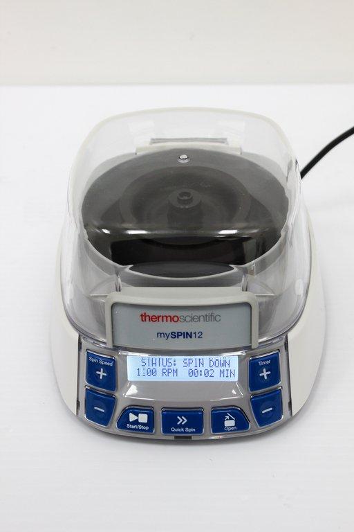 Thermo mySPIN 12 Mini Centrifuge Microcentrifuge 12500 RPM 9800xg Rotors