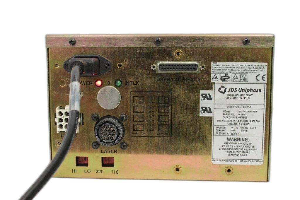 JDS Uniphase 2111P-25MLHCH Laser Power Supply, 100-240V, 50/60Hz, No Computer
