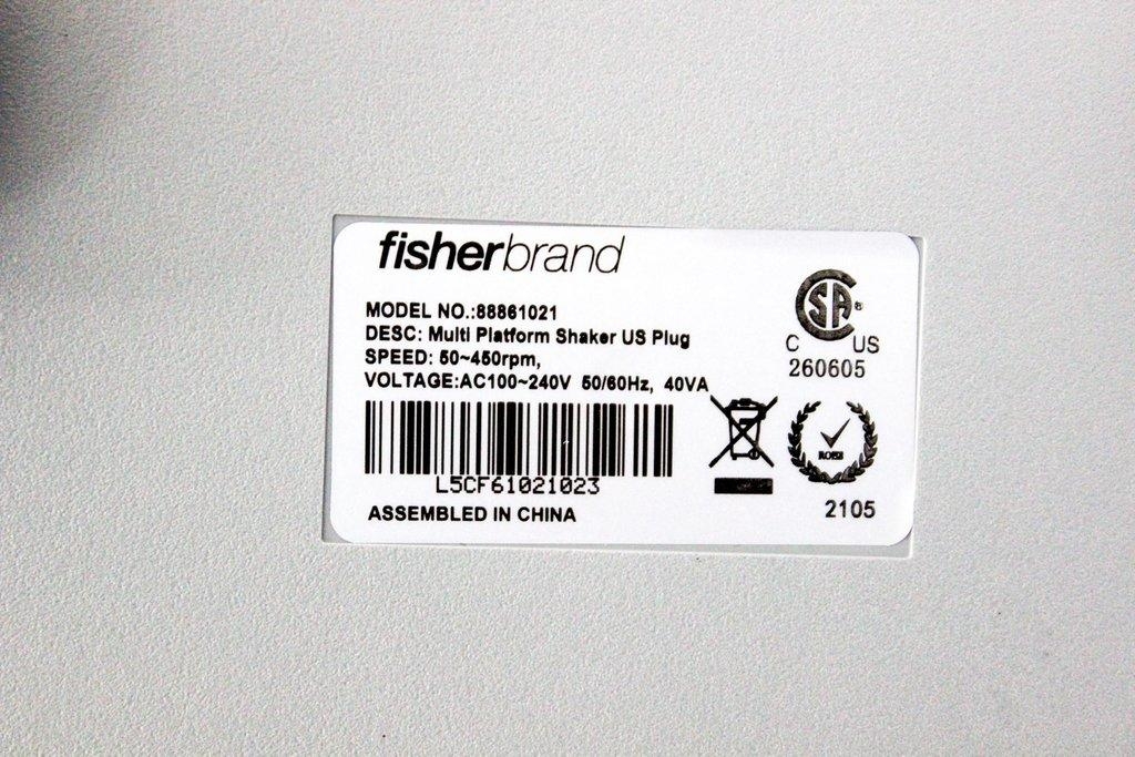 Fisherbrand 88861021 Multiplatform Shaker - Excellent Condition, 100-240V