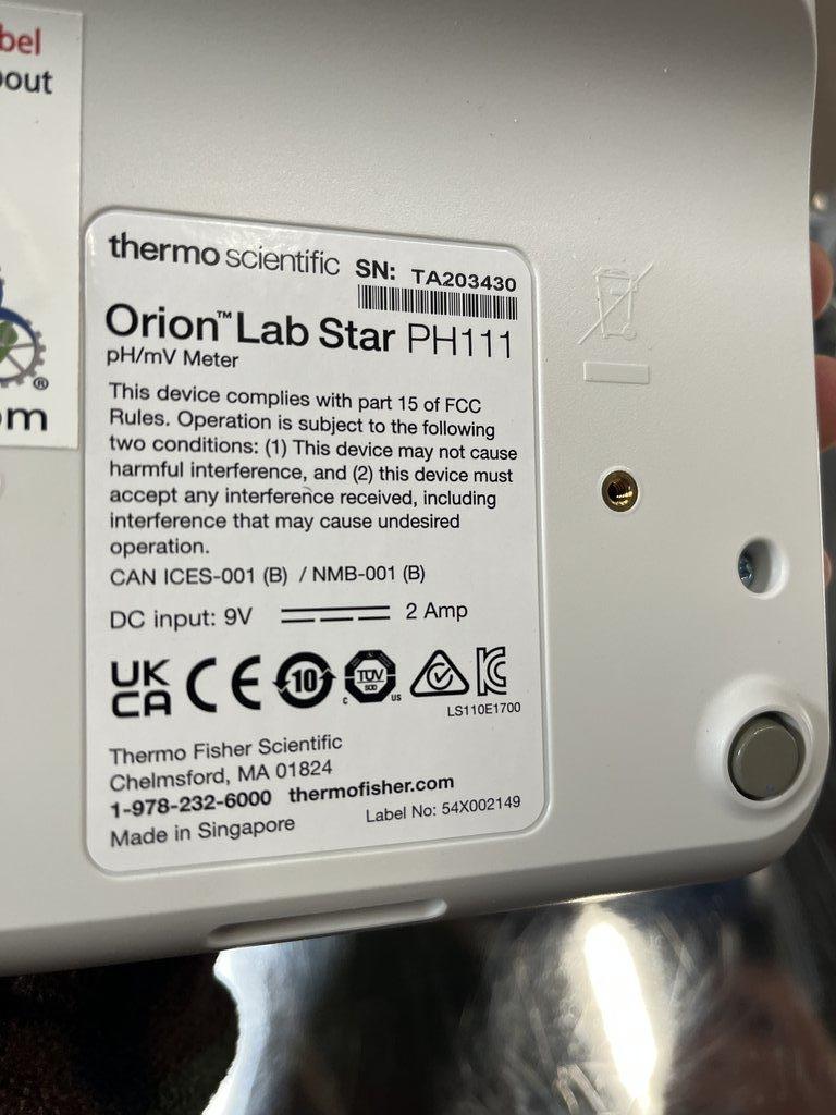 Thermo Star PH111 Laboratory Equipment - Powers On, Basic Tests Passed