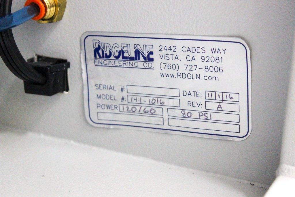 Ridgeline 144-1016 Automated Foil Cutter Machine Custom Factory Use