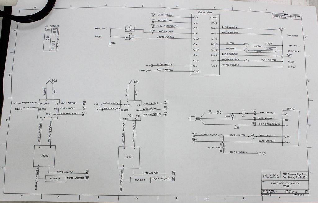 Ridgeline Engineering 144-1016 Custom Foil Cutter for Factory Production 120V