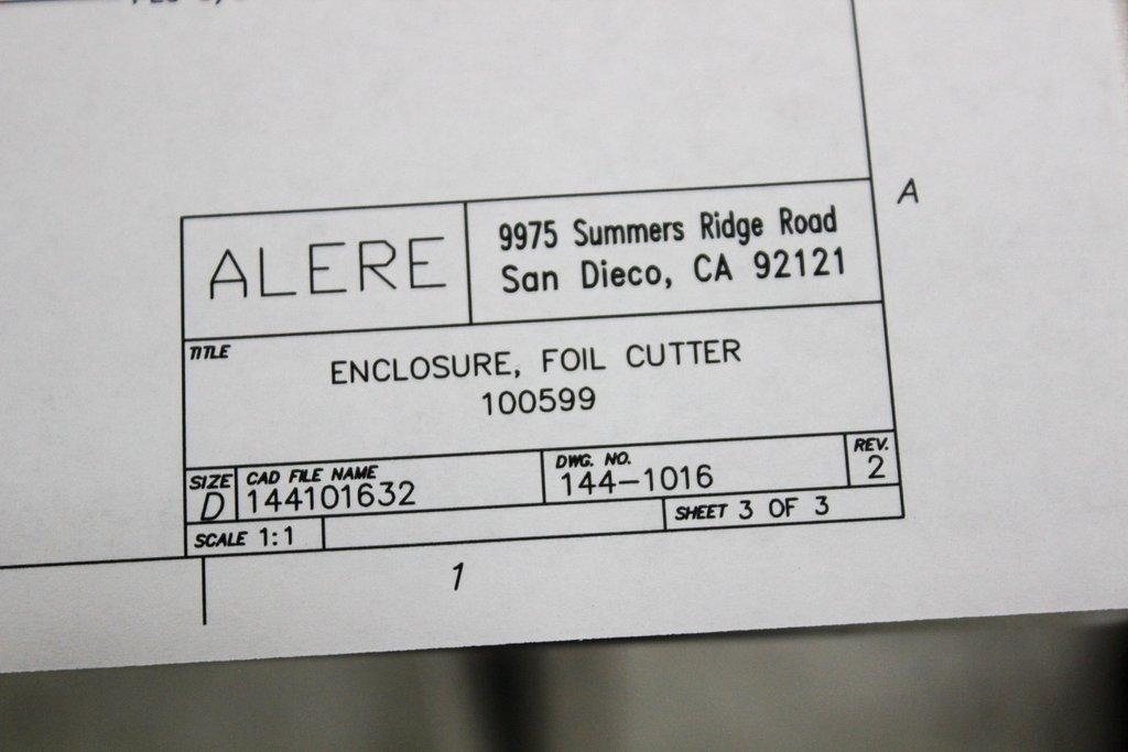 Ridgeline 144-1016 Automated Foil Cutter Machine Custom Factory Use