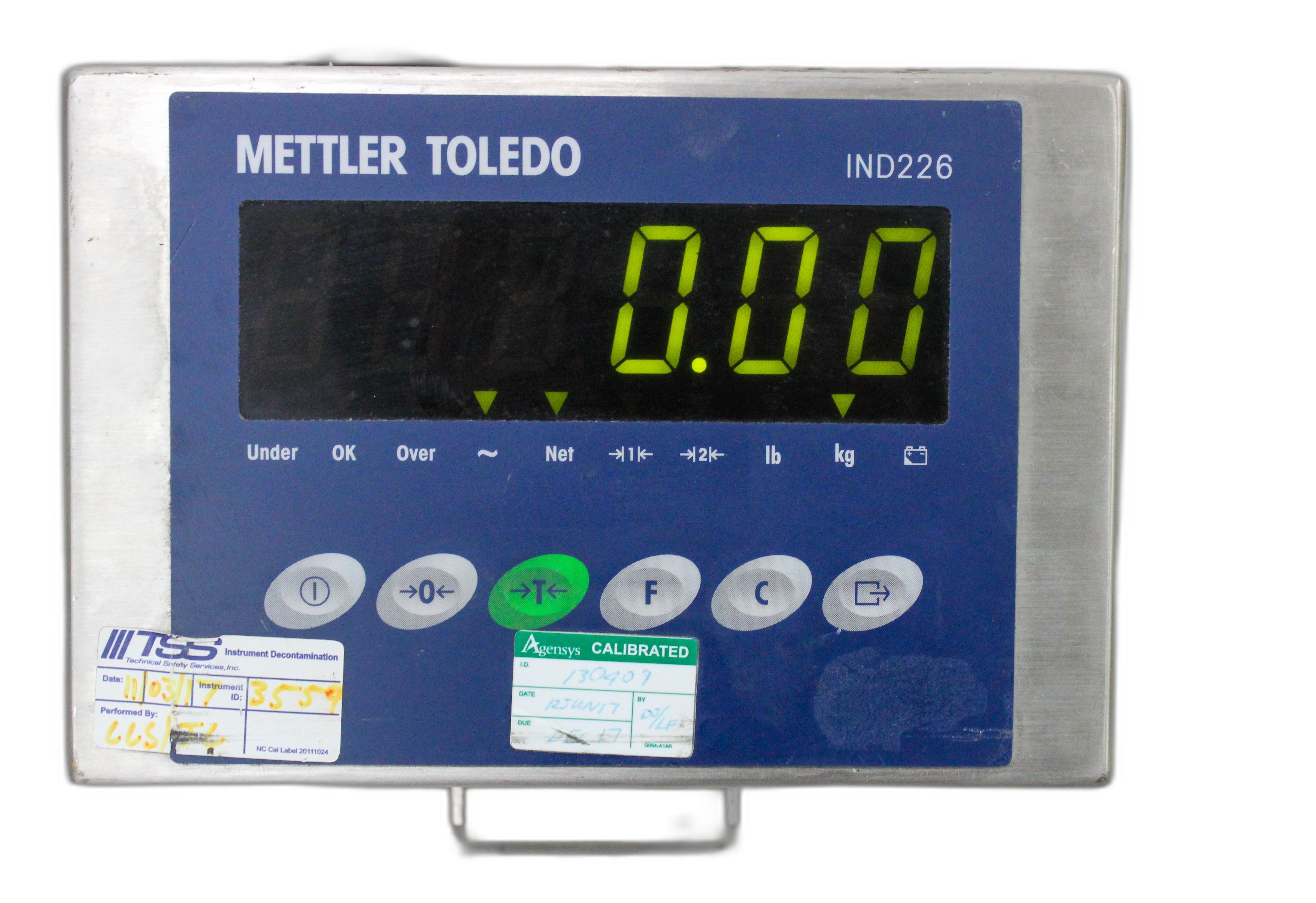 Mettler Toledo IND226 with Deckmate Floor Scale Industrial Weighing Terminal System