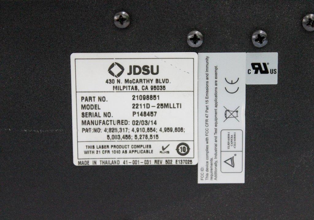 JDSU 2211D-25MLLTI Laser Head Unit, Good Condition, Untested
