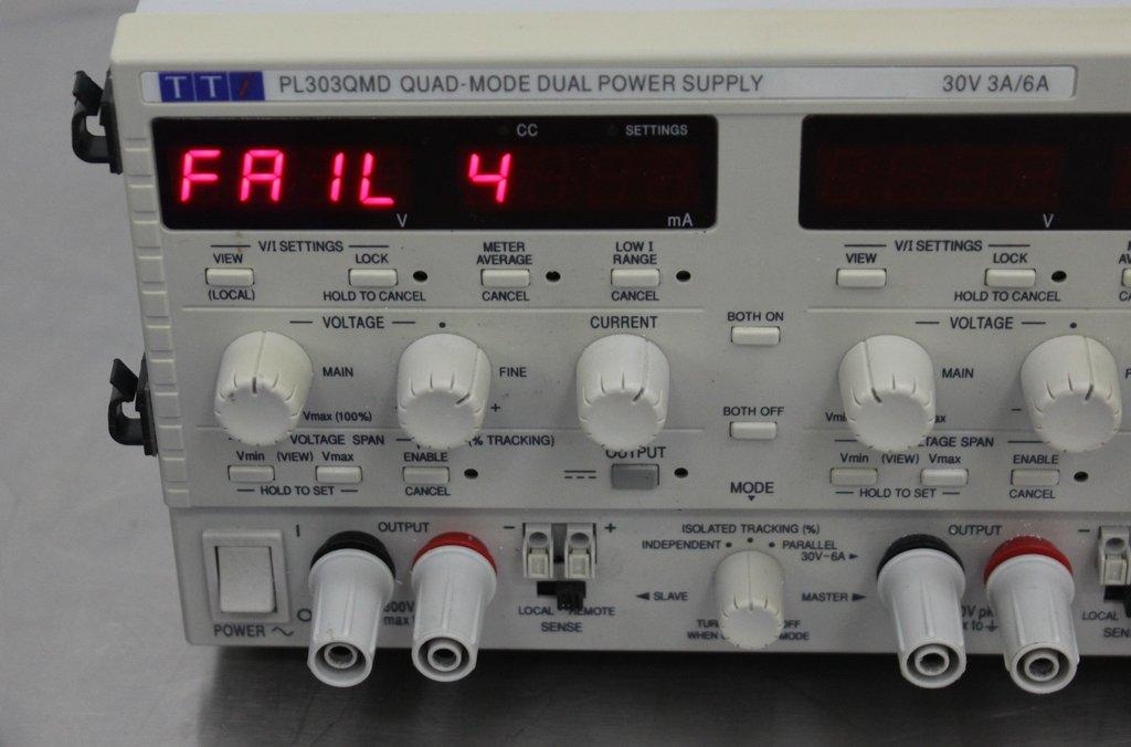 TTi PL303QMD Dual Power Supply Testing Equipment 30V 3A/6A Powers On