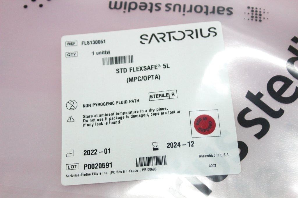 Sartorius STD FLEXSAFE 5L Bioprocessing Single Use Mixer Set 9pcs Unused