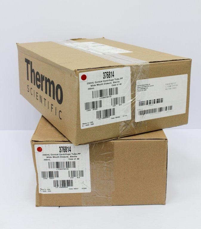 Thermo Nunc 250mL Conical Tube Centrifuge Tube Sterile Wide Mouth 80pc