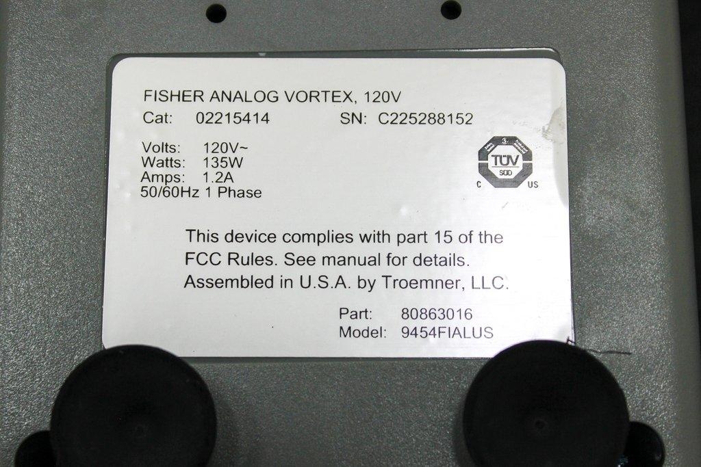 Fisherbrand Analog Vortex Mixer 02215414 Laboratory Equipment, Excellent Condition