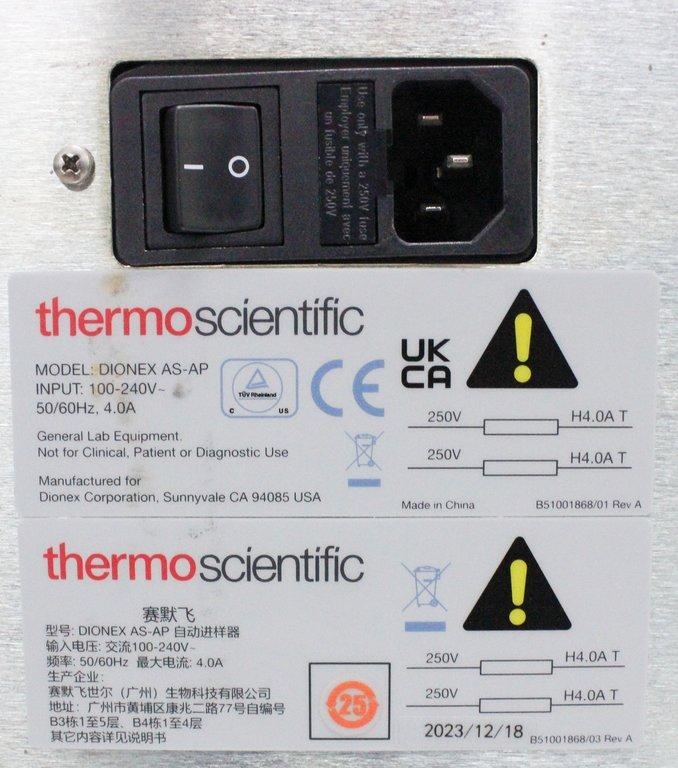 Thermo Dionex AS-AP Autosampler for Ion Chromatography, High Capacity, Used