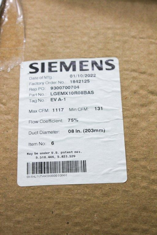 Siemens LGEMX10R08BAS Exhaust Terminal Room Ventilation System New